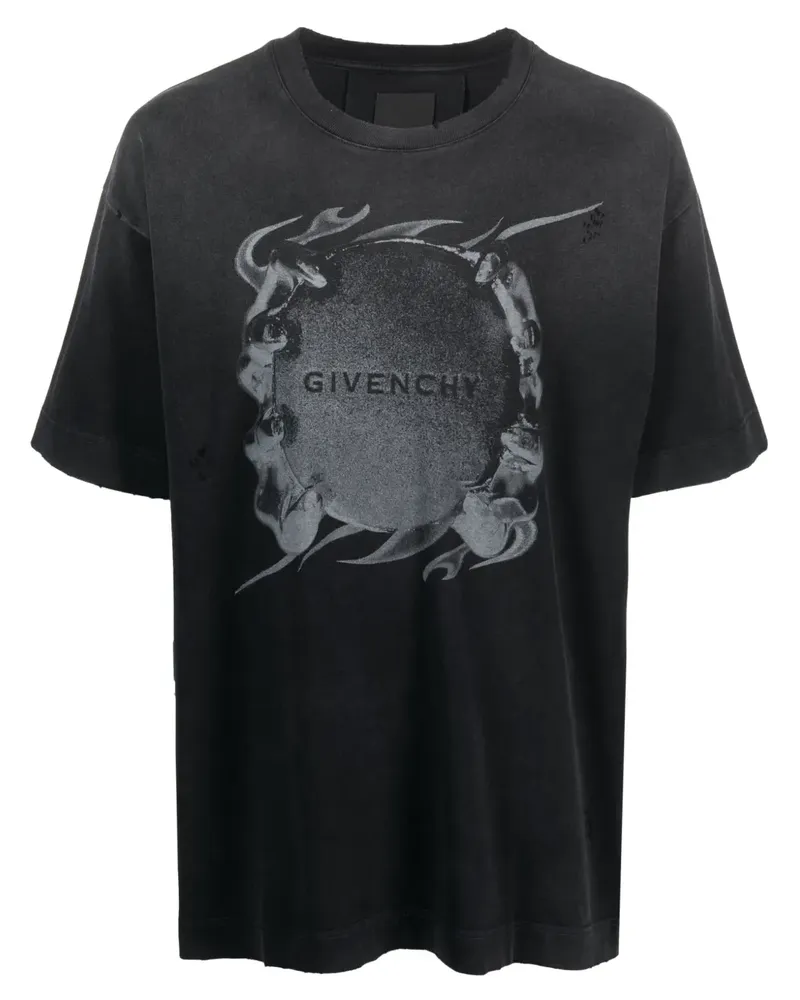 Givenchy T-Shirt mit Logo-Print - Schwarz Schwarz