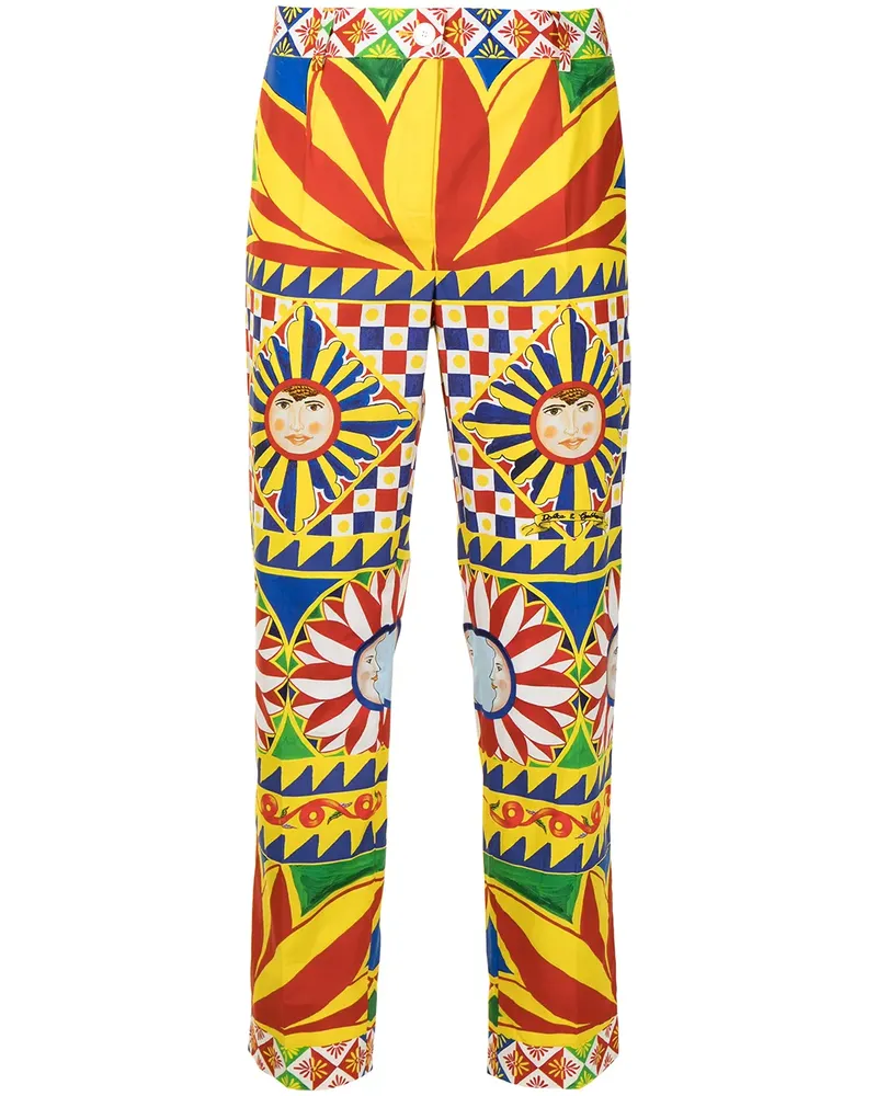 Dolce & Gabbana Hose mit Print - Rot Rot