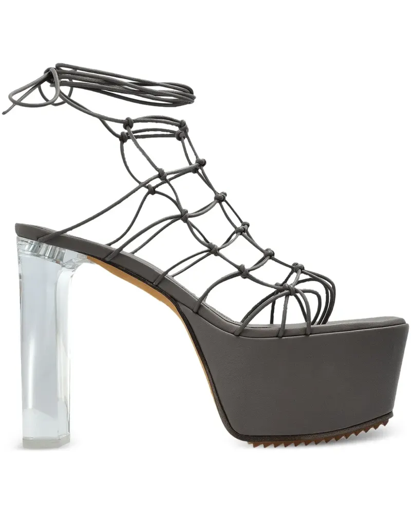 Rick Owens Web Sandalen mit Plateau 130mm - Grau Grau