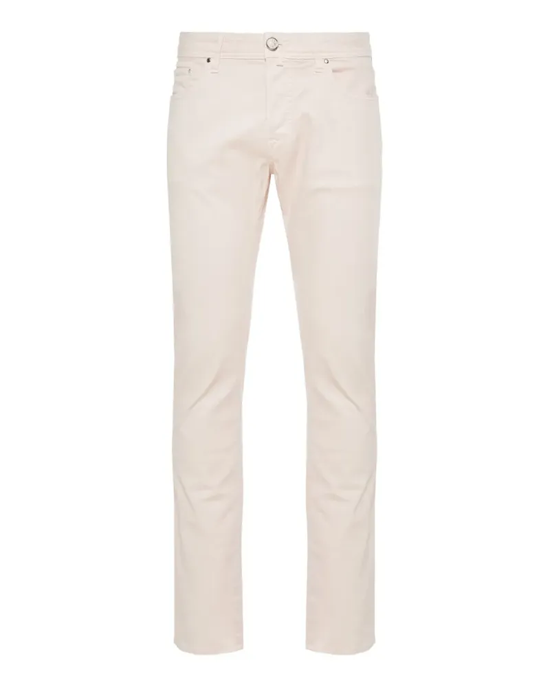Jacob Cohën logo-patch trousers - Nude Nude
