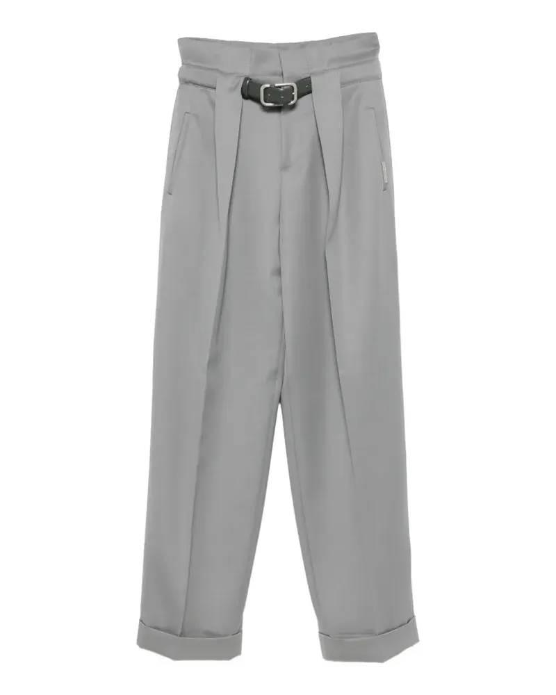 ATTICO pleated belted trousers - Grau Grau