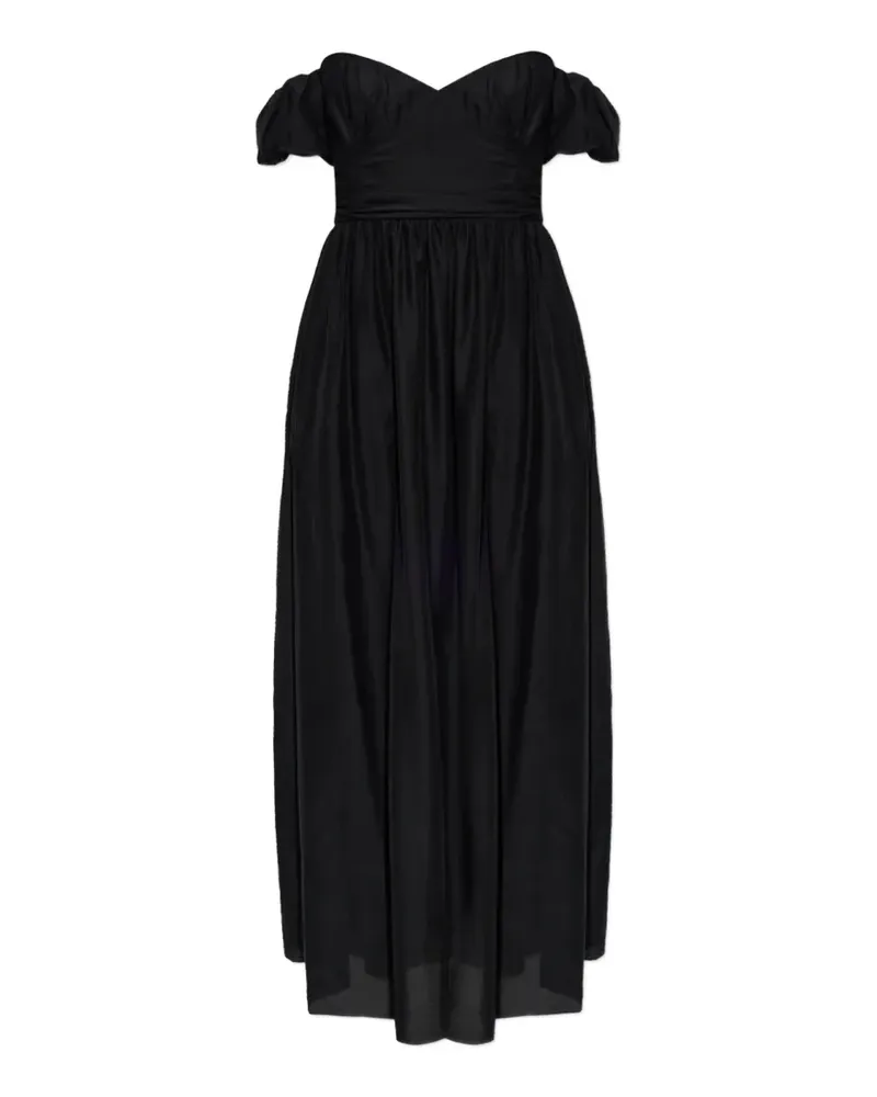 Matteau Schulterfreies Maxikleid mit Puffärmeln - Schwarz Schwarz