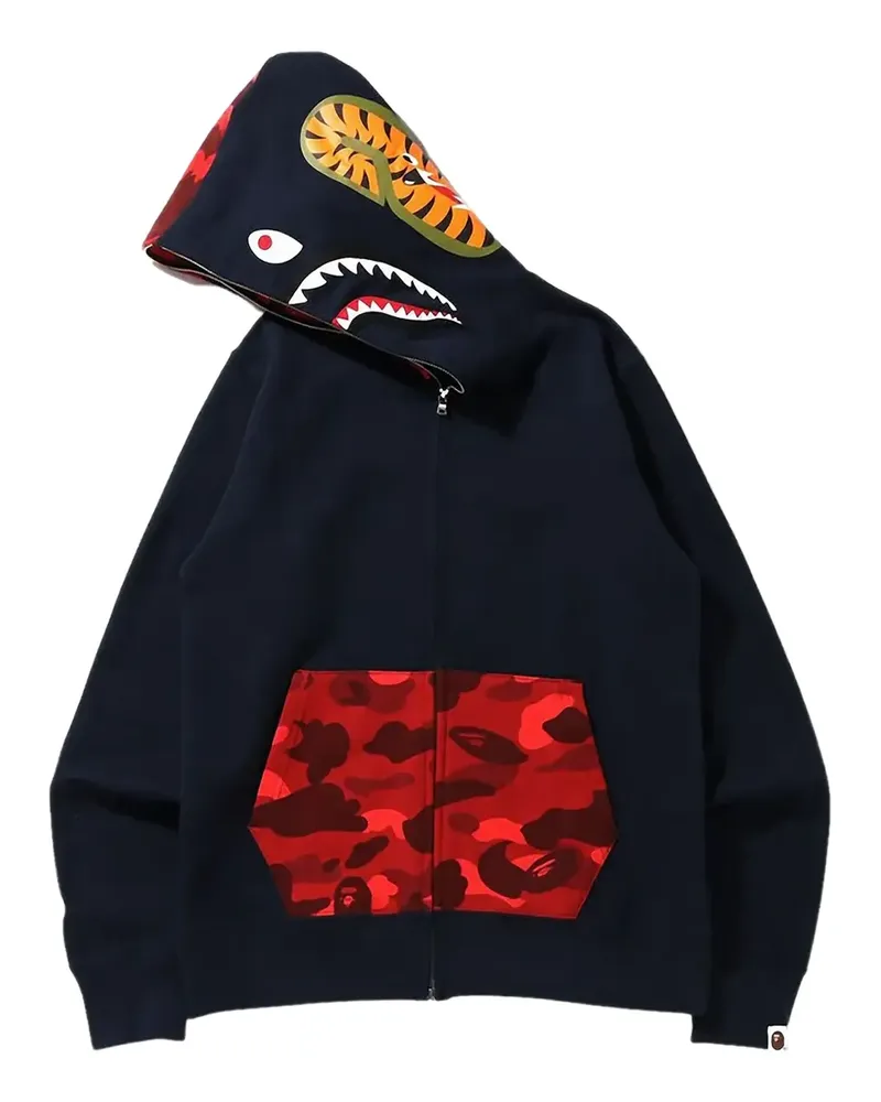 BAPE Camo Shark Kapuzenjacke - Blau Blau