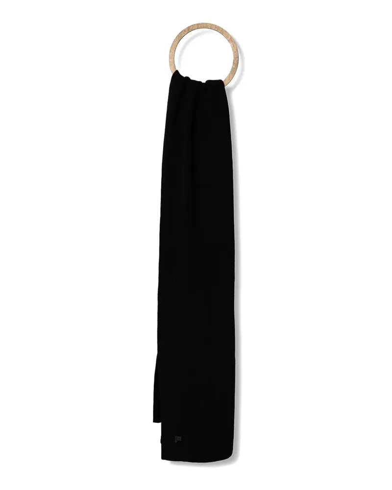 PANGAIA Schal mit Logo - Schwarz Schwarz