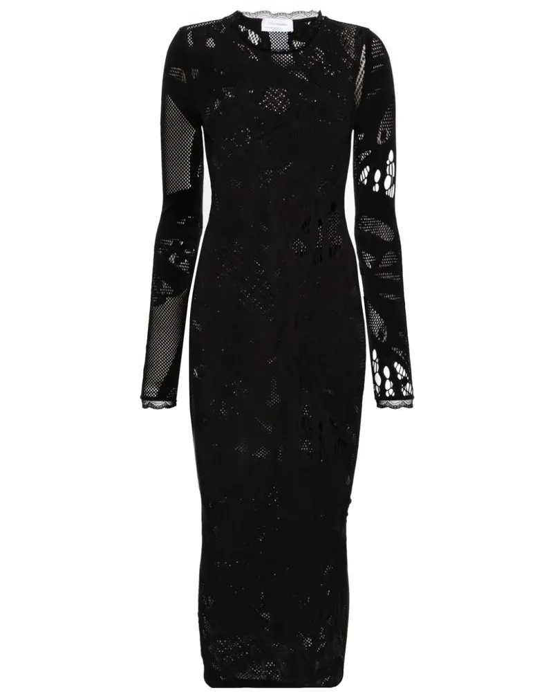 Blumarine Gerafftes Bodycon-Kleid - Schwarz Schwarz