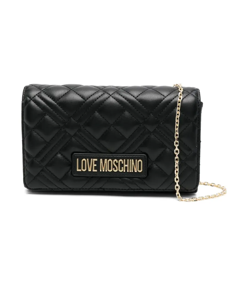 Moschino Gesteppte Umhängetasche - Schwarz Schwarz