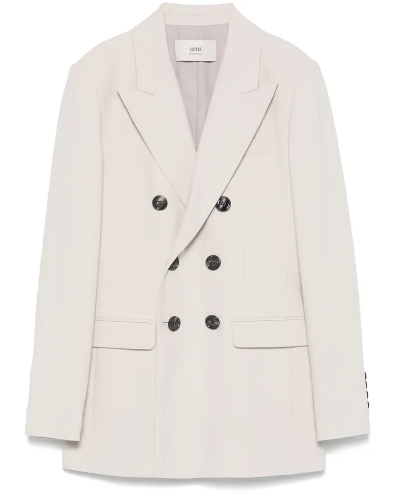 AMI Paris Doppelreihiger Blazer - Nude Nude