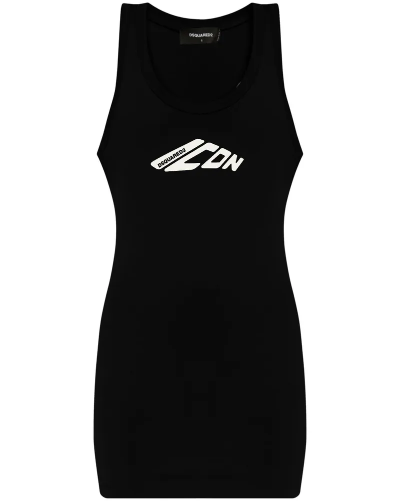 Dsquared2 Minikleid mit Logo-Print - Schwarz Schwarz