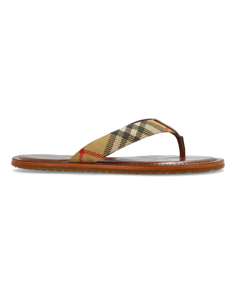 Burberry check-pattern sandals - Nude Nude