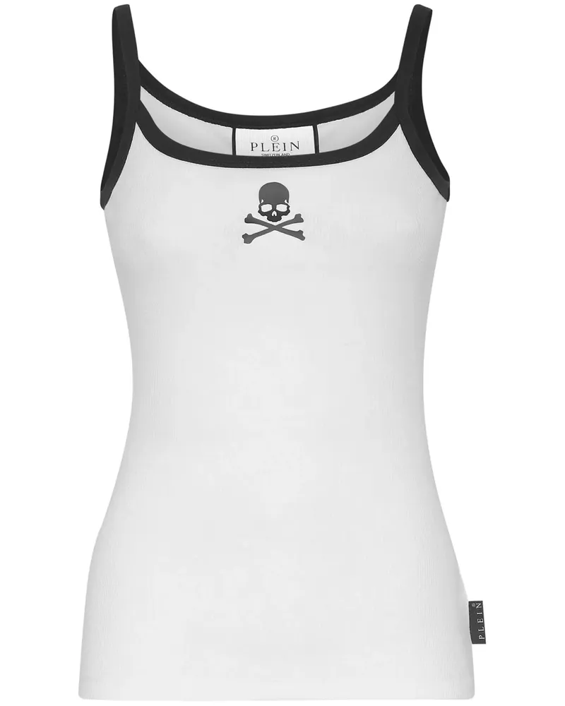 Philipp Plein Tanktop mit Totenkopf-Print - Weiß Weiß