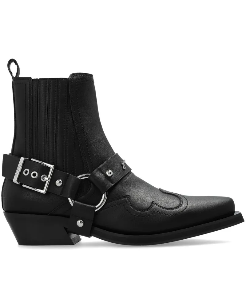 Ganni Western Chelsea-Boots - Schwarz Schwarz