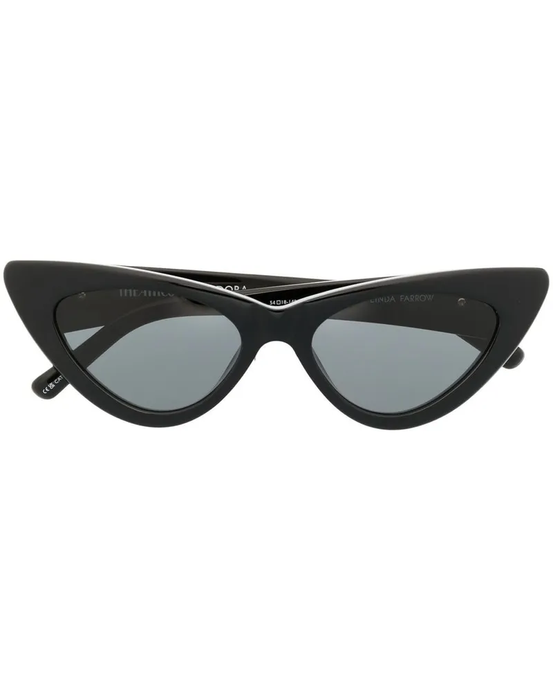 Linda Farrow Sonnenbrille mit Cat-Eye-Gestell Schwarz