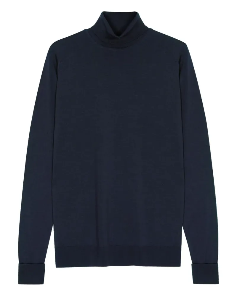 John Smedley Merinopullover mit Rollkragen - Blau Blau