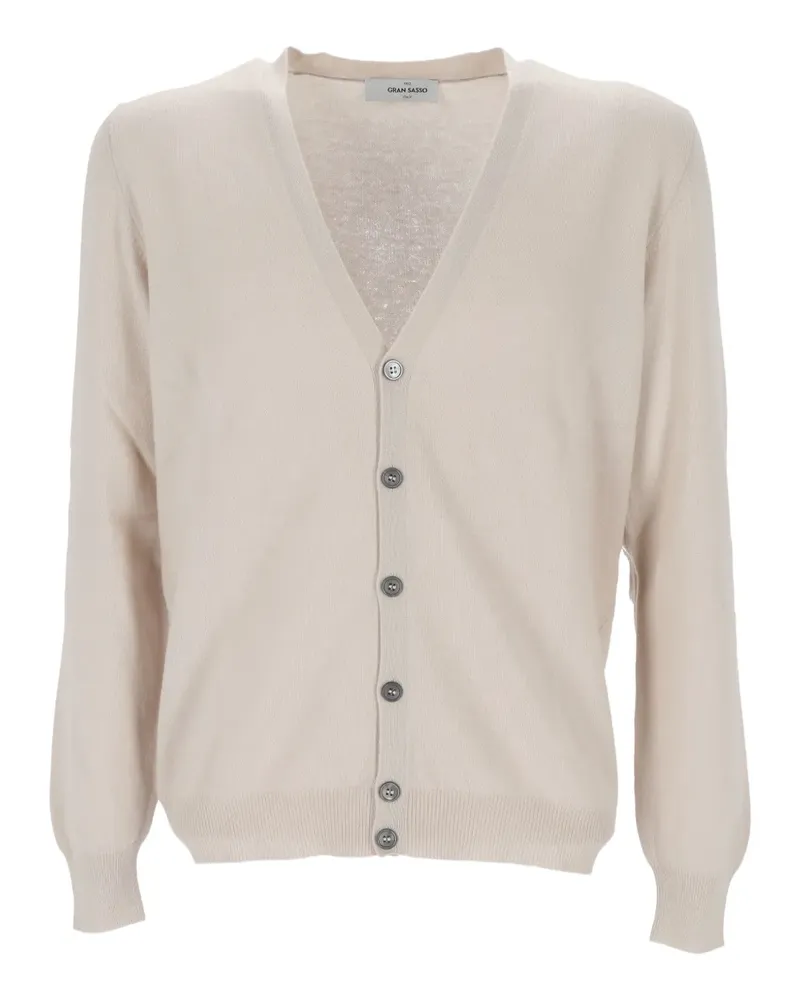 Gran Sasso Cardigan mit V-Ausschnitt - Nude Nude