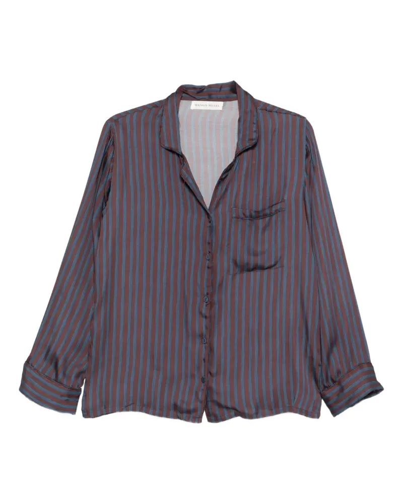 MAISON HOTEL striped long-sleeve shirt - Braun Braun