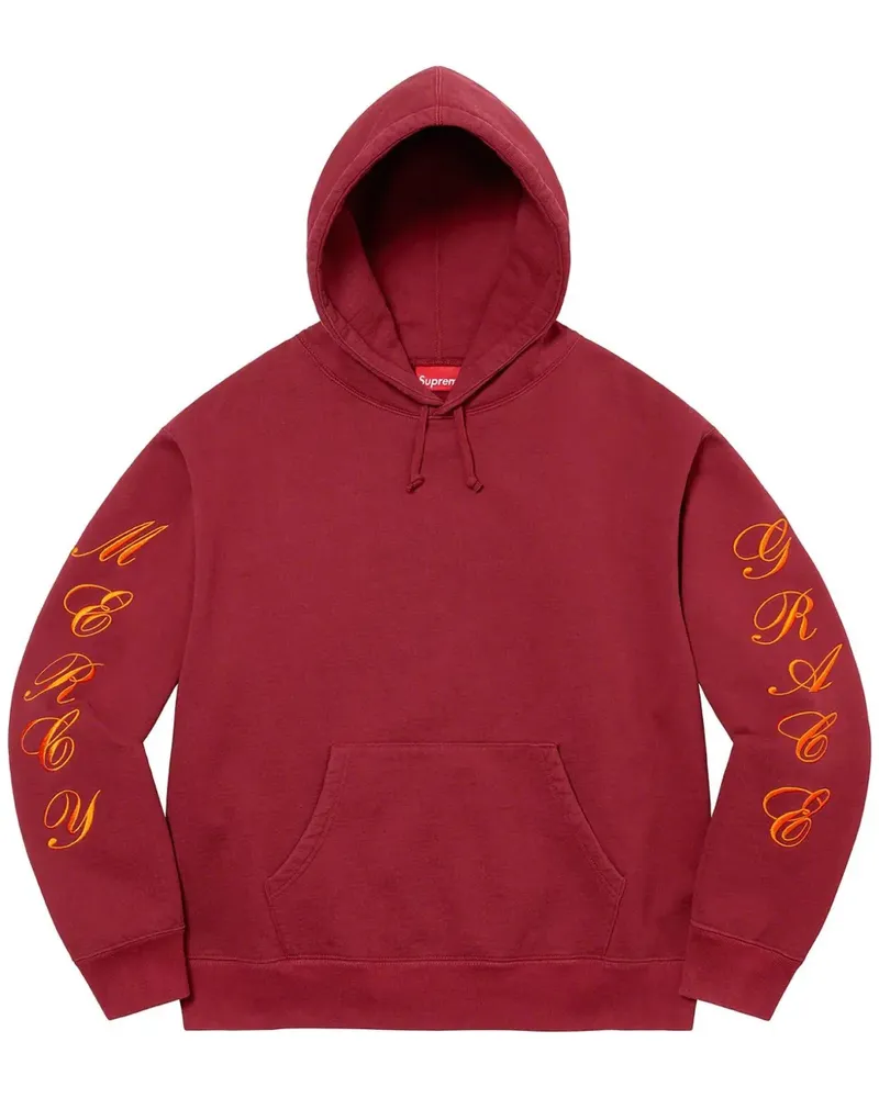 Supreme Being Hoodie mit Patches - Rot Rot