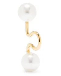 Wouters & Hendrix pearl-tip ear cuff Weiß