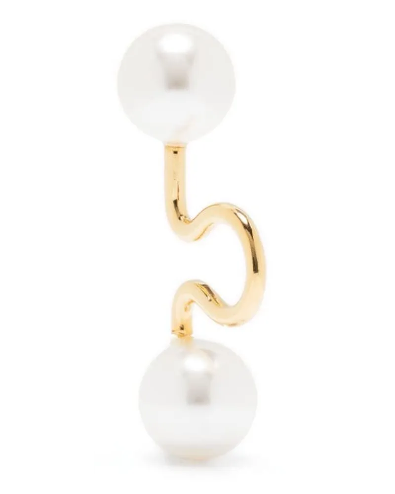 Wouters & Hendrix pearl-tip ear cuff Weiß