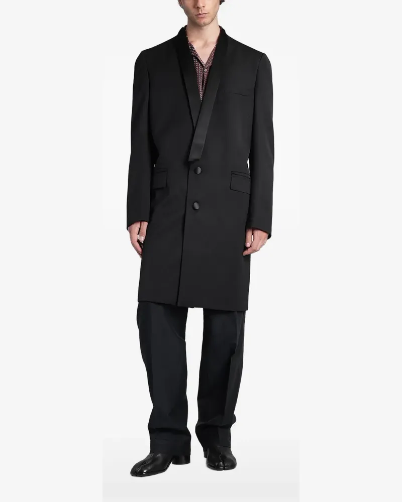 Maison Margiela Four-Stitch satin-lapel coat - Schwarz Schwarz