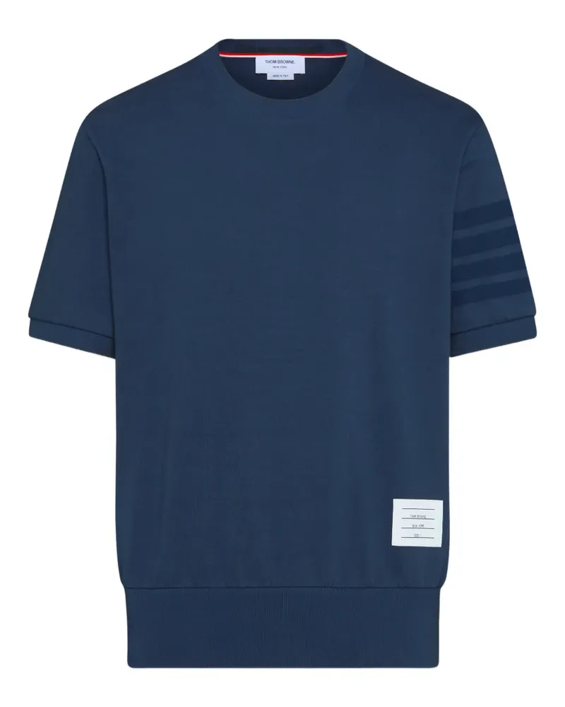 Thom Browne 4-Bar T-Shirt mit rundem Ausschnitt - Blau Blau