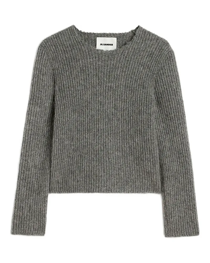 Jil Sander Gerippter Strickpullover - Grau Grau