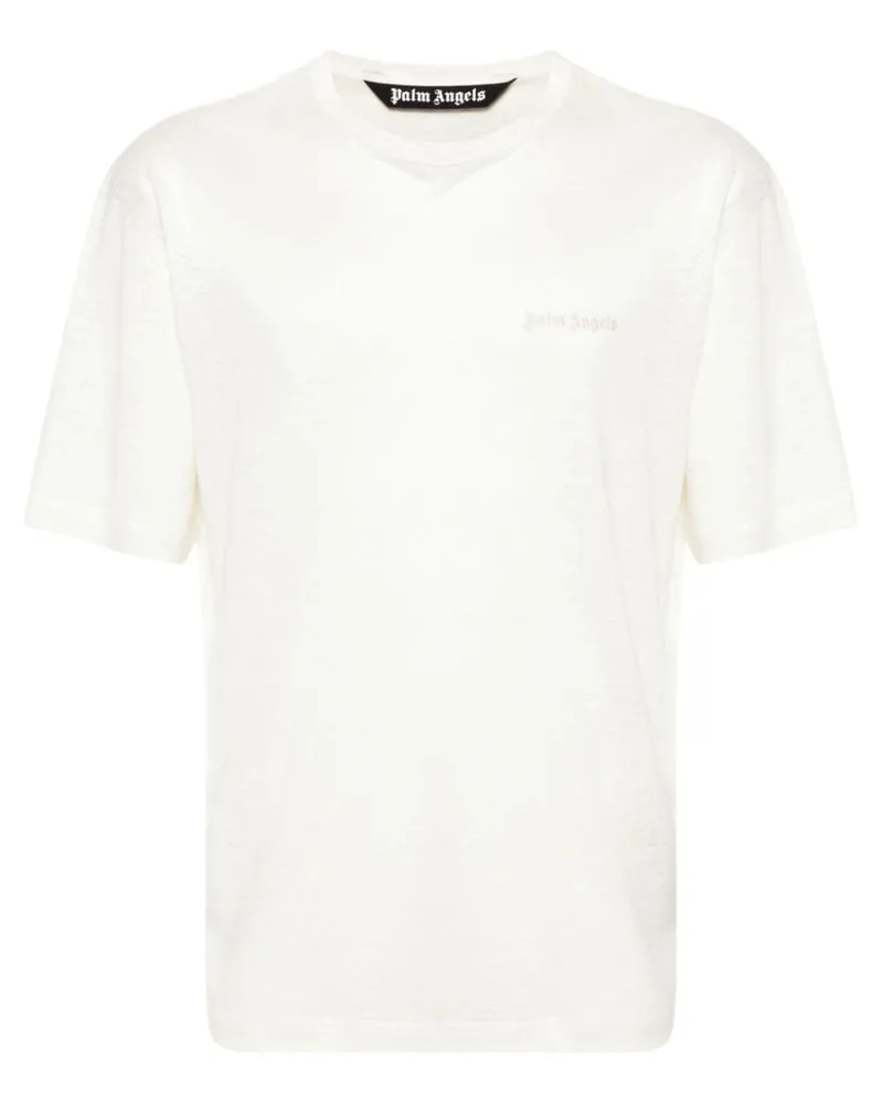Palm Angels Halb transparentes Leinen-T-Shirt - Nude Nude