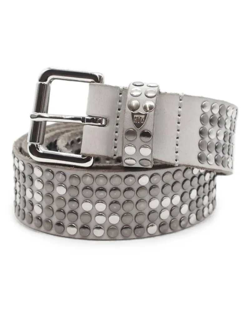 HTC Hollywood Trading Company stud-embellished leather belt - Grau Grau