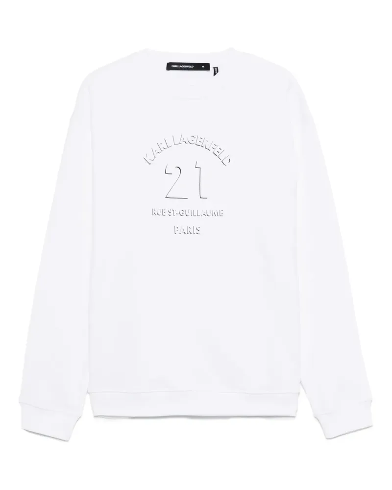 Karl Lagerfeld Sweatshirt mit Logo-Schild - Weiß Weiß