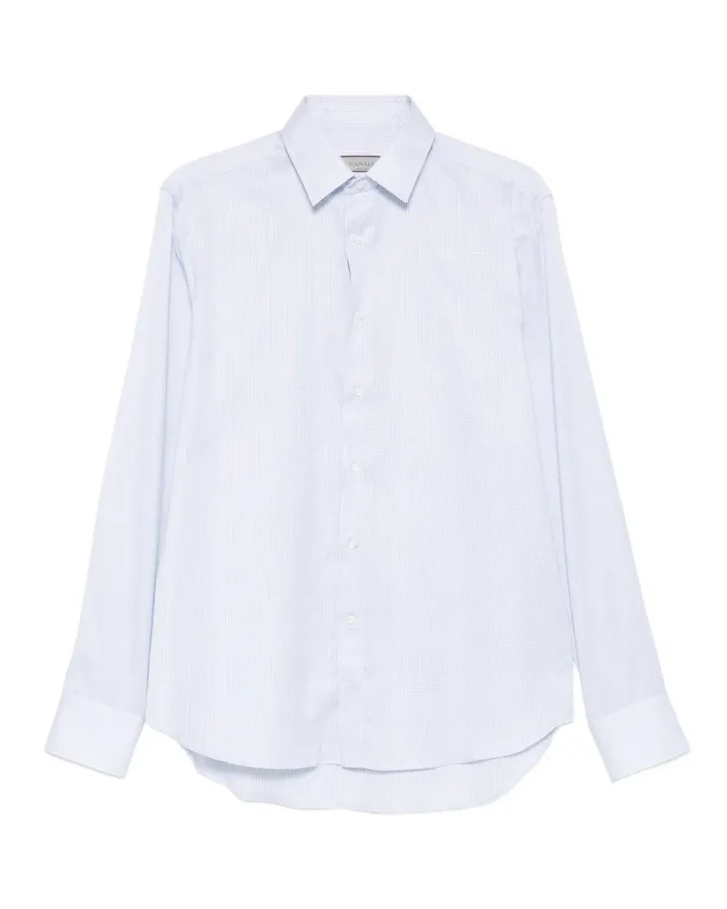 Canali Gemustertes Hemd - Blau Blau