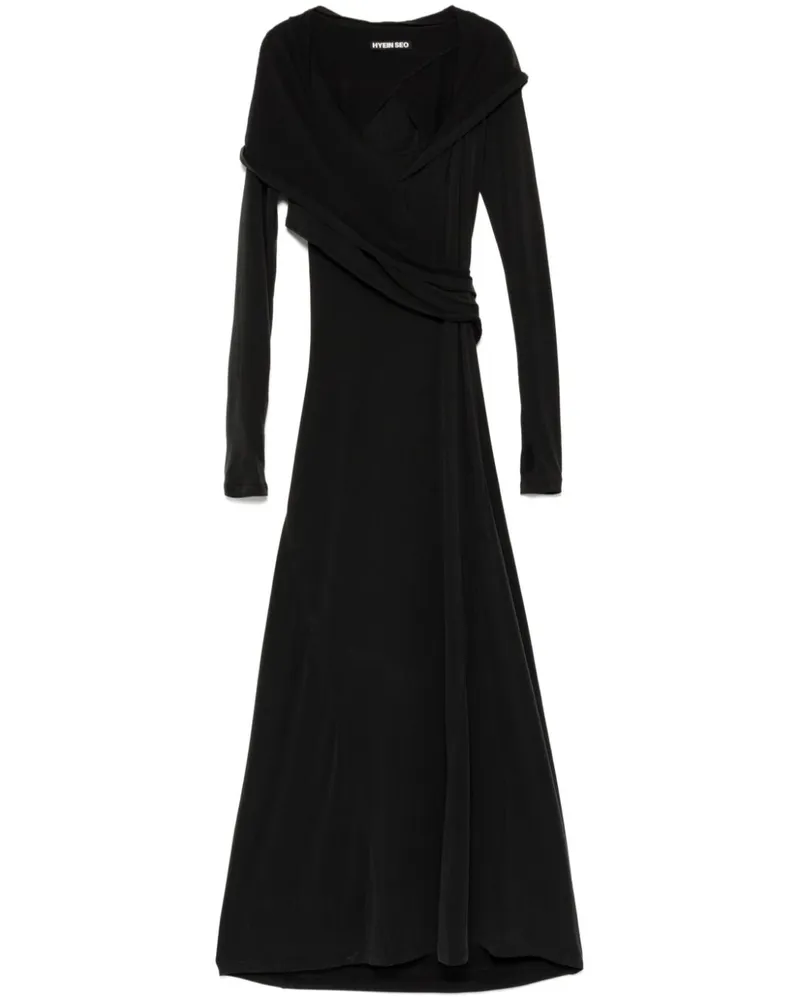 Hyein Seo Langes Kleid mit Kapuze - Schwarz Schwarz