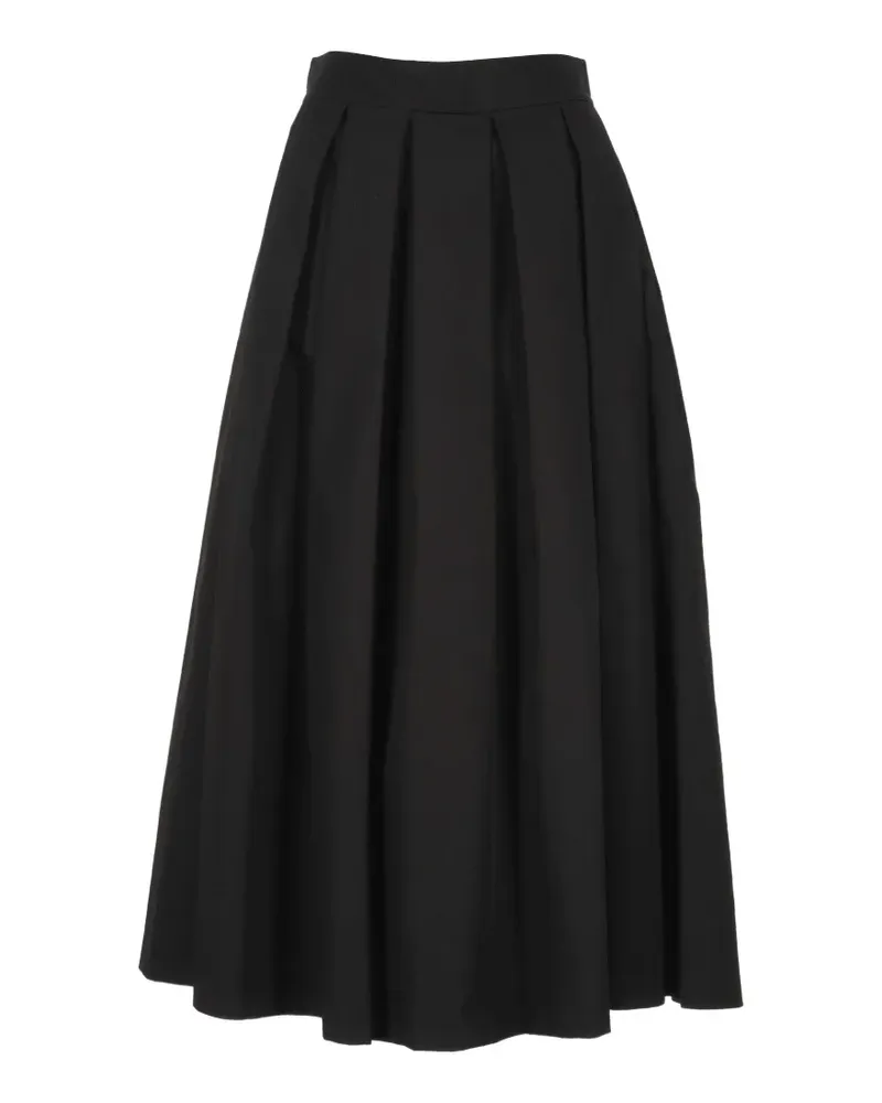 Filippa K pleated A-line midi skirt - Schwarz Schwarz