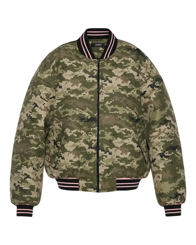 ANOUKI camouflage-print bomber jacket - Grün Grün
