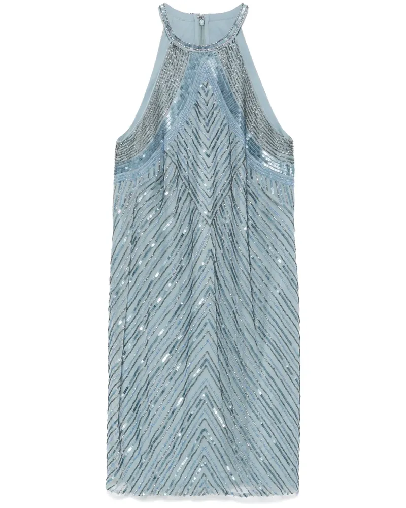 Ralph Lauren Minikleid mit Perlen - Blau Blau