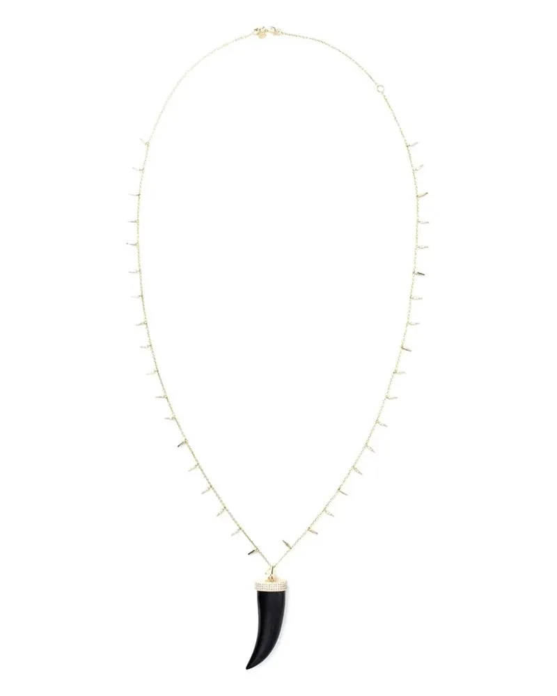 Sydney Evan 14kt yellow gold Horn diamond necklace Gold