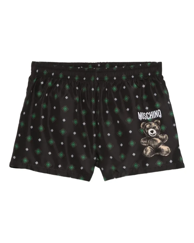 Moschino Badeshorts mit elastischem Bund - Schwarz Schwarz