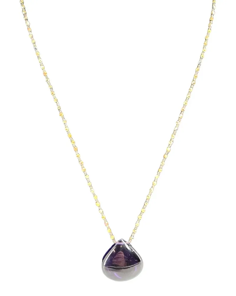 Madison amethyst teardrop-pendant necklace - Gold Gold