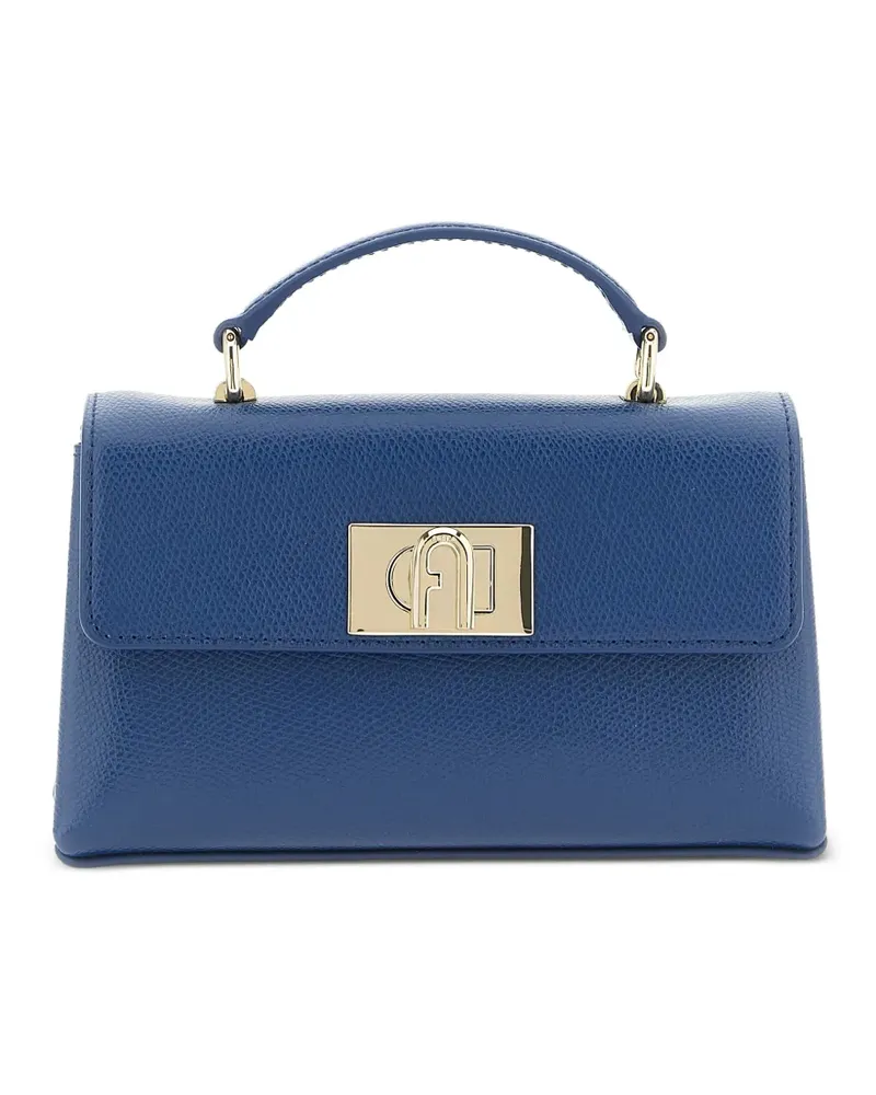 Furla mini 1927 metal-logo tote bag - Blau Blau