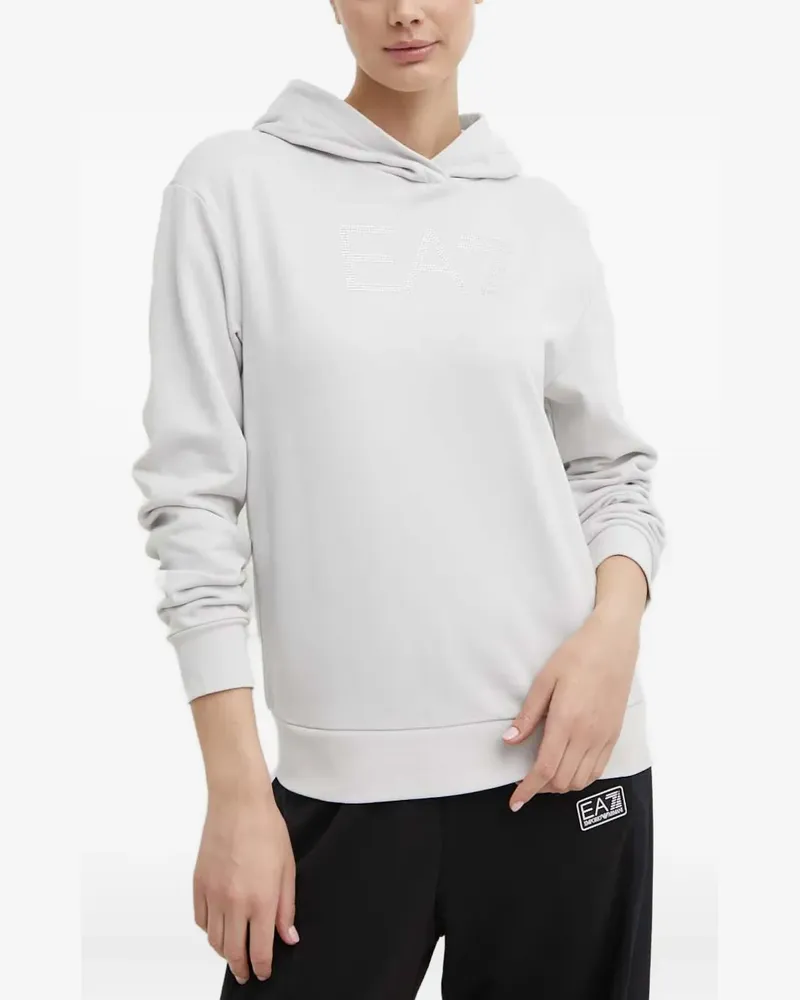 EA7 Hoodie mit Logo-Verzierung - Nude Nude