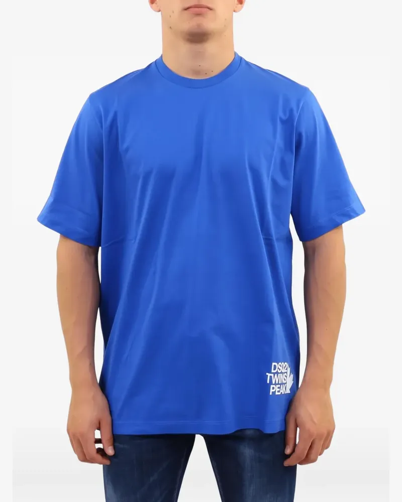 Dsquared2 T-Shirt mit Logo-Print - Blau Blau