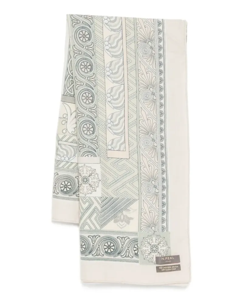N.Peal Schal mit Print - Nude Nude