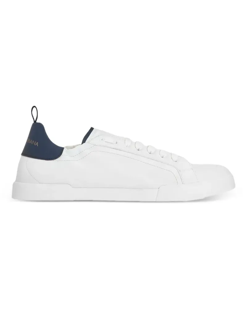 Dolce & Gabbana Portofino Sneakers aus Kalbsleder - Weiß Weiß