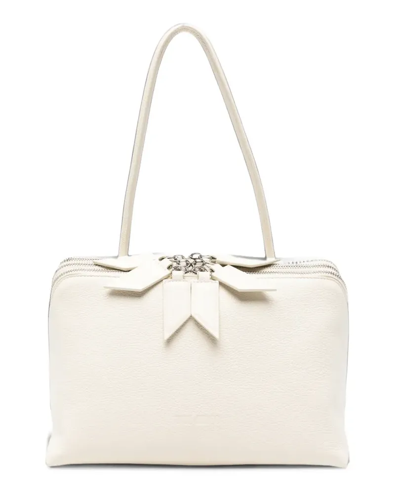 ATTICO L'Altra di Milano leather tote bag - Weiß Weiß