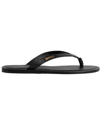 Dsquared2 Flip-Flops aus Leder Schwarz