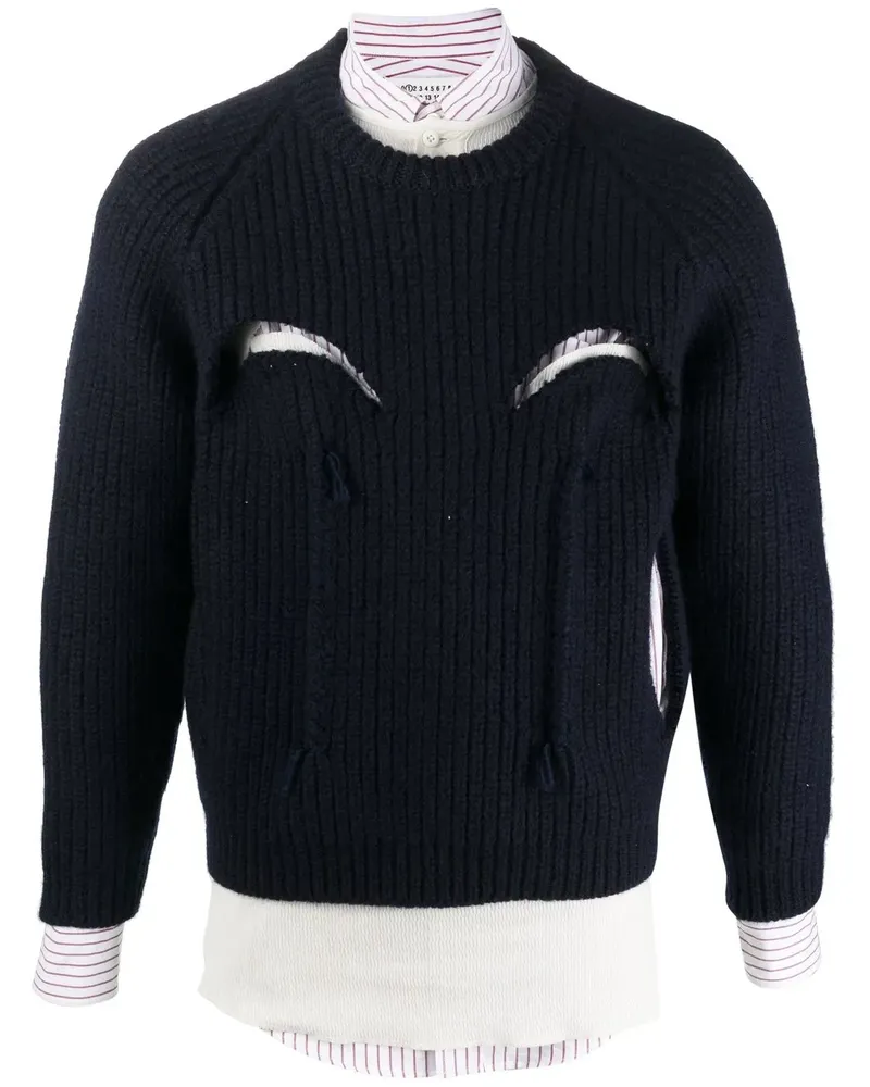 Maison Margiela Pullover im Layering-Look - Blau Blau