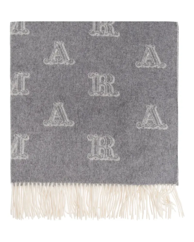 Max Mara Schal mit Monogrammmuster - Grau Grau
