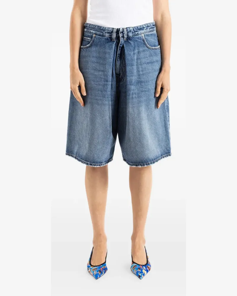 Balenciaga Folded bermuda denim shorts - Blau Blau