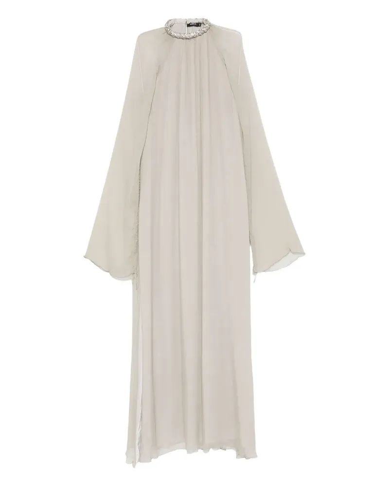 Amen Maxikleid mit Falten - Grau Grau