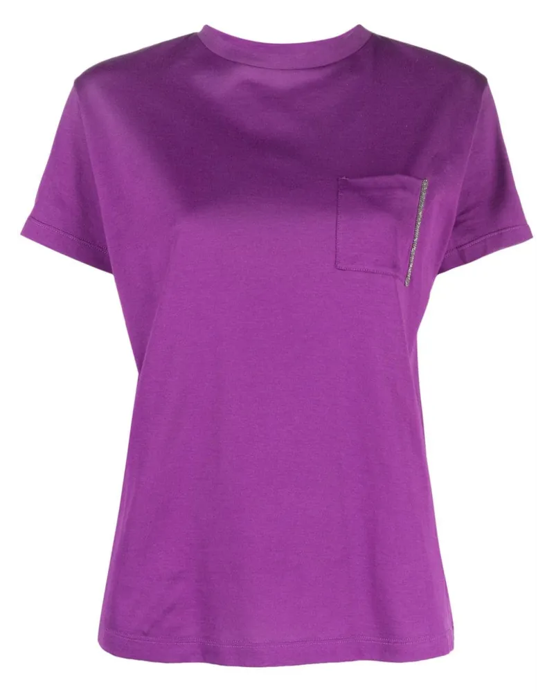 Fabiana Filippi Hemd mit Kettendetail - Violett Violett