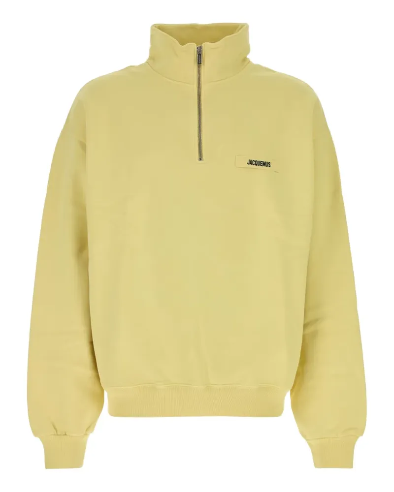 Jacquemus Le Camionneur Gros Grain Pullover mit kurzem Reißverschluss - Gelb Gelb