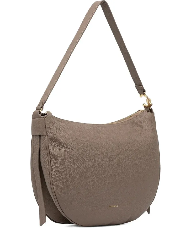 Coccinelle Mittelgroße C-Easy Schultertasche mit Reißverschluss - Braun Braun